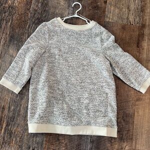 Gallery Gray and Cream Knit Top